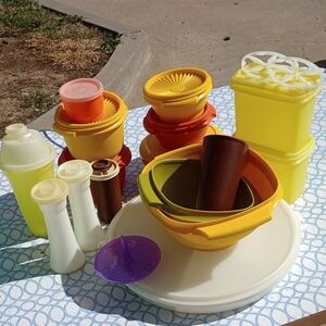 Vintage Tupperware Mixed Lot –Containers – Snack Tray